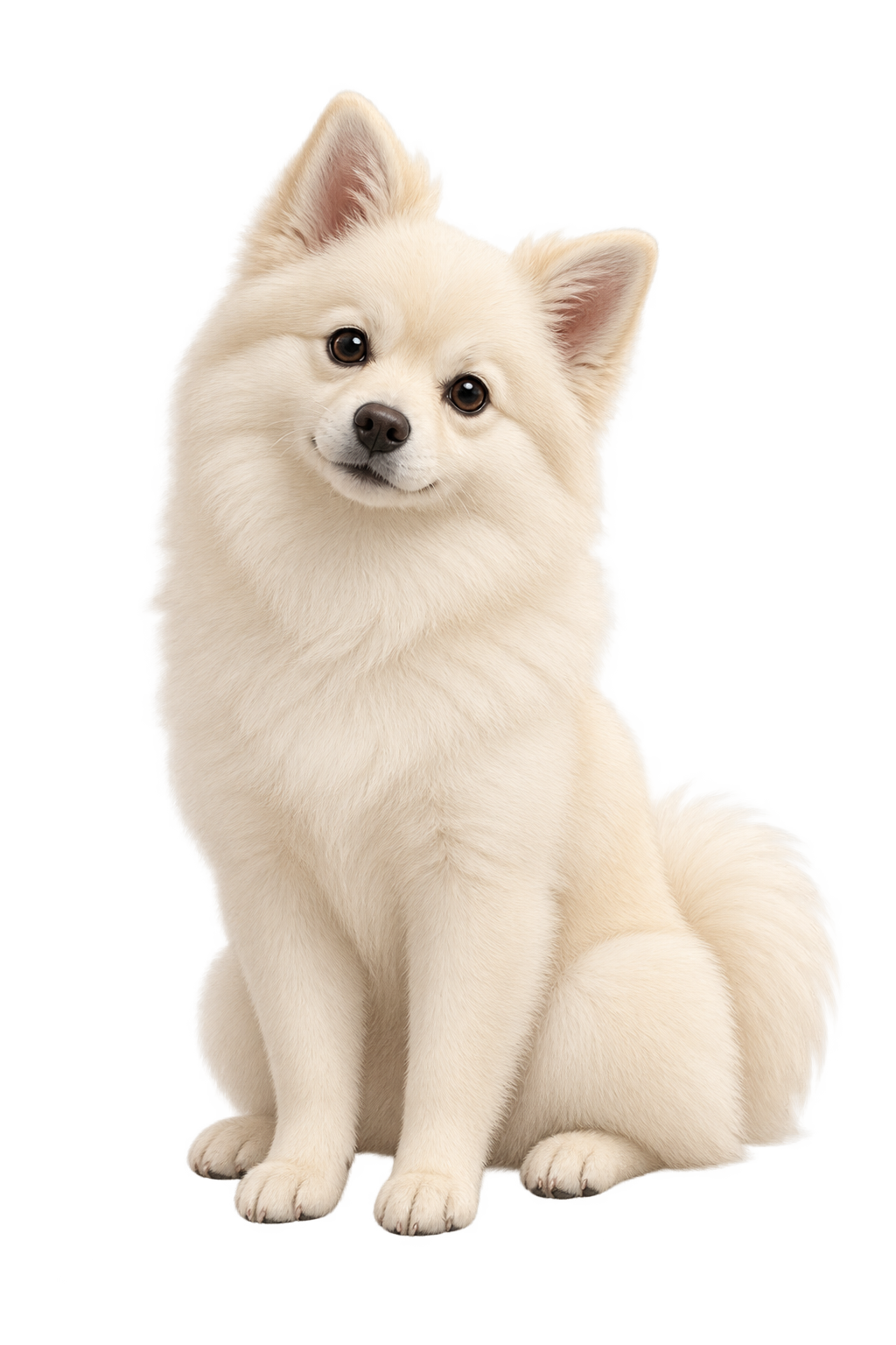 A friendly white dog companion